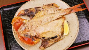 金目鯛ひもの定食